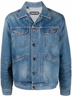 TOM FORD buttoned denim jacket - Blue