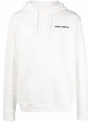 adidas chest logo-print hoodie - White