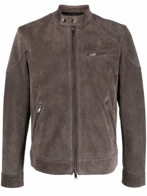 DONDUP zip-up leather jacket - Brown