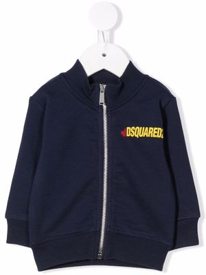 Dsquared2 Kids logo-print zip-up sweatshirt - Blue
