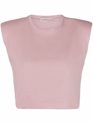 Blanca Vita sleeveless crop top - Pink