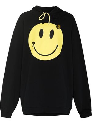 Raf Simons x Smiley oversized distressed hoodie - Black