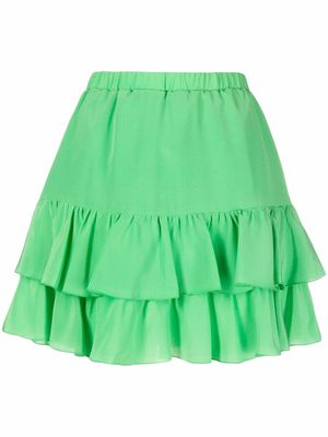Federica Tosi ruffled silk skirt - Green
