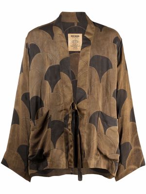 Uma Wang wide-sleeve lightweight shirt jacket - Brown