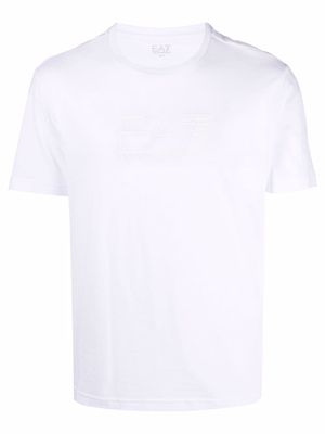 Ea7 Emporio Armani logo-embossed T-shirt - White