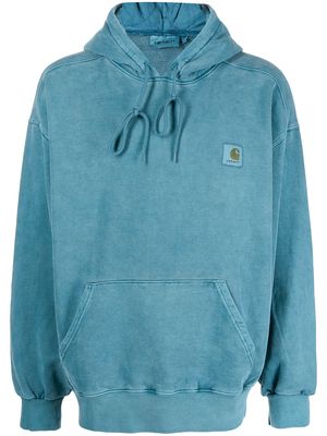 Carhartt WIP chest logo-patch hoodie - Blue
