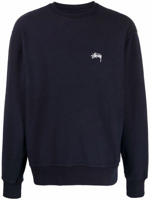 Stussy embroidered logo sweatshirt - Blue