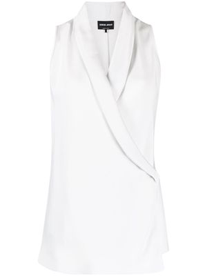 Giorgio Armani wrap-style blouse - Grey