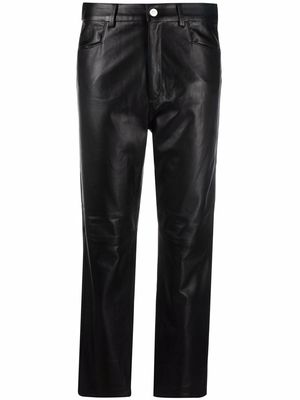 Wandler cropped leather trousers - Black