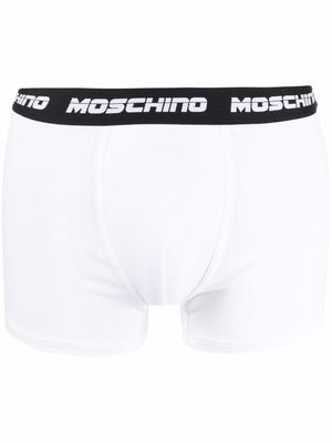 Moschino logo-waistband boxer briefs - White
