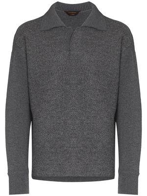 Ermenegildo Zegna spread-collar wool jumper - Grey