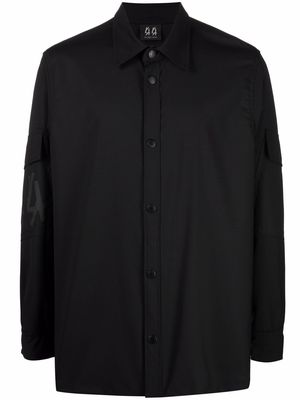 44 label group sleeve flap pocket shirt - Black