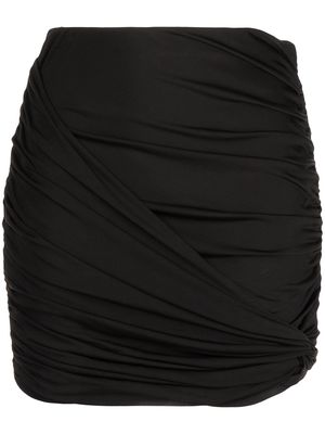 Magda Butrym asymmetric draped mini skirt - Black