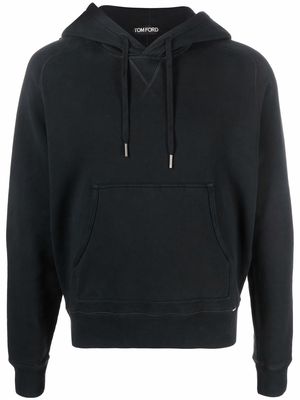 TOM FORD vintage-dyed hoodie - Black