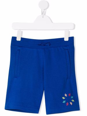 adidas Kids logo-print shorts - Blue