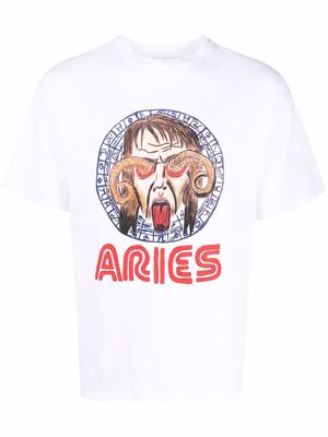 Aries Astrology For Aliens graphic-print T-shirt - White