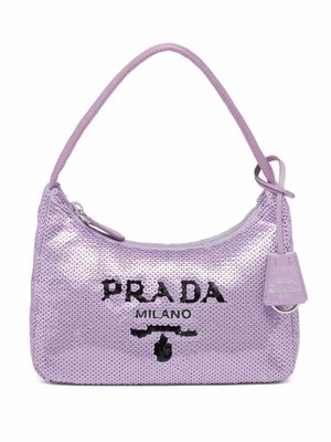 Prada Re-Edition 2000 sequined Re-Nylon bag - Purple