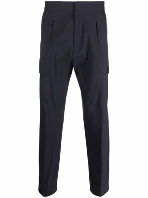 PAUL SMITH tapered organic-cotton cargo pants - Blue