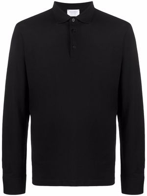 Mazzarelli Ice long-sleeved polo shirt - Black