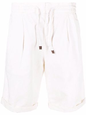 Brunello Cucinelli drawstring chino shorts - White