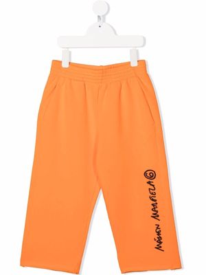 MM6 Maison Margiela Kids logo-print joggers - Orange