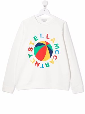 Stella McCartney Kids logo-print sweatshirt - White