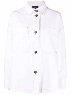 Fay oversized button-up jacket - White