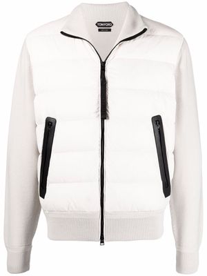 TOM FORD padded zip-fastening jacket - Neutrals
