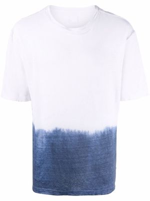 120% Lino tie-dye linen T-shirt - White