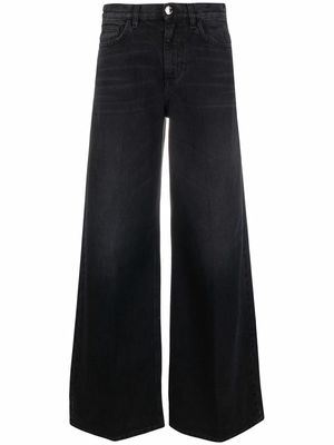 PINKO high-rise wide-leg jeans - Black