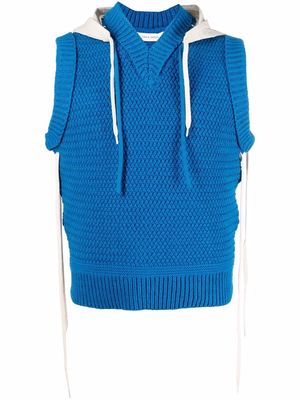 Craig Green hooded sleeveless sweater - Blue