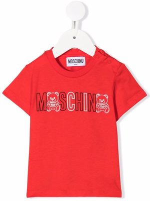 Moschino Kids logo-print short-sleeve T-shirt - Red