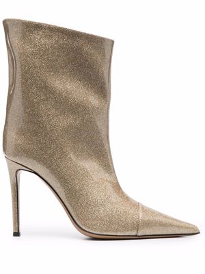 Alexandre Vauthier glitter 105mm ankle boots - Gold