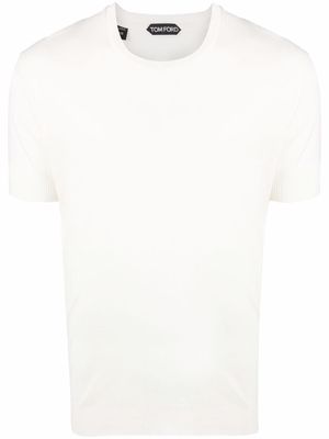 TOM FORD crew-neck lyocell-cotton T-shirt - White