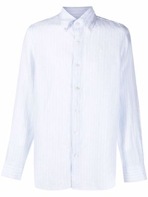 Finamore 1925 Napoli linen long-sleeve shirt - Blue