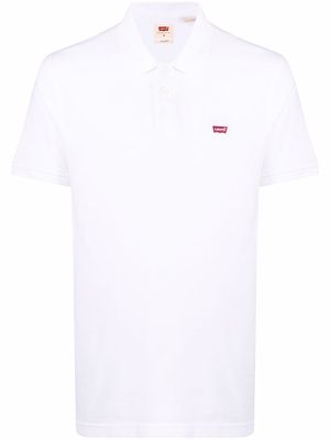Levi's logo-patch short-sleeved polo shirt - White