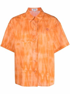 Kenzo printed tiger patch shirt - Orange