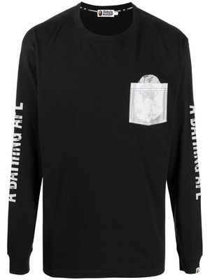 A BATHING APE® Ape patch pocket T-shirt - Black