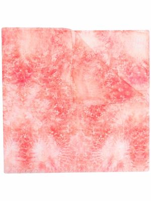 Alexander McQueen abstract-print two-tone scarf - Pink
