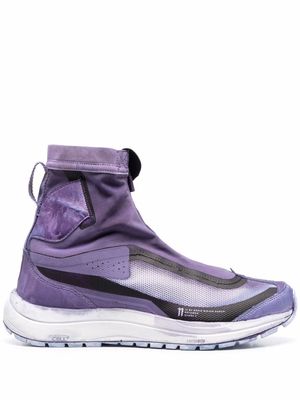11 By Boris Bidjan Saberi layered sock hi-top sneakers - Purple