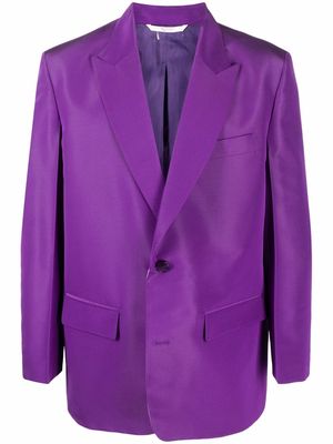 Valentino single-breasted silk blazer - Purple
