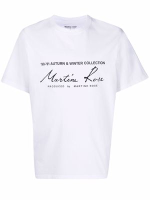 Martine Rose '90/'91 AW collection logo T-shirt - White