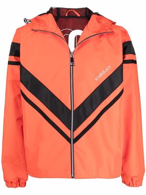 Khrisjoy logo zipped hooded jacket - Orange