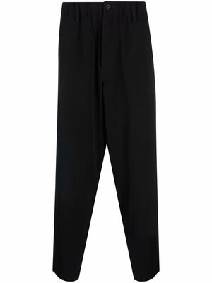 Yohji Yamamoto high-waisted drop-crotch trousers - Black