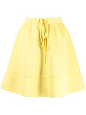 Nº21 neoprene full knee-length skirt - Yellow