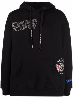 KidSuper embroidered-design hoodie - Black