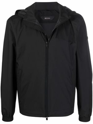 Z Zegna hooded zip-up jacket - Black