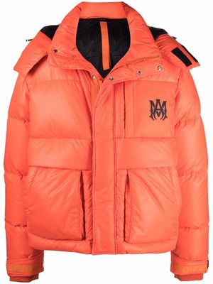 AMIRI hooded down puffer jacket - Orange