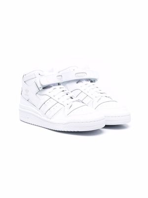 adidas Kids lace-touch strap hi-top sneakers - White