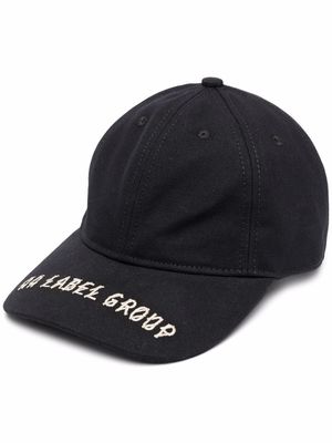 44 label group embroidered-logo cap - Black